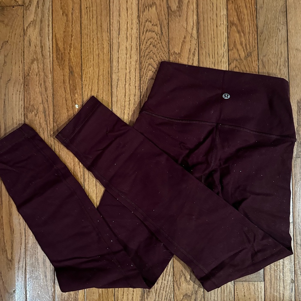 Lululemon burgundy leggings